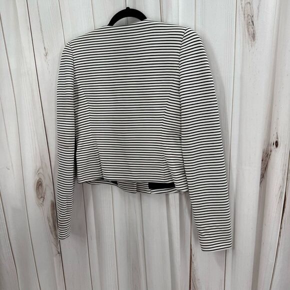 BCBG Women’s Small Black White Striped Hendrix Blazer New - Picture 5 of 6